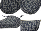 Dior Trotter Saddle Bag Pouch Navy — view 7