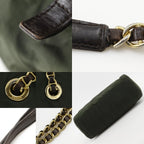 Prada Chain Tote Shoulder Nylon Khaki — view 9