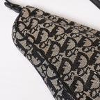 Dior Trotter Saddle Bag Pouch Navy — view 8