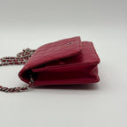 Chanel First Come Served Chain Wallet Lambskin Quilted CC Logo Shoulder — view 4