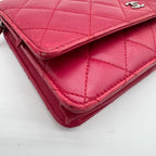 Chanel First Come Served Chain Wallet Lambskin Quilted CC Logo Shoulder — view 7
