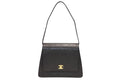 Chanel Wild Stitch Handbag Top Handle Lambskin Black Gold