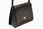 Chanel Wild Stitch Handbag Top Handle Lambskin Black Gold — view 3