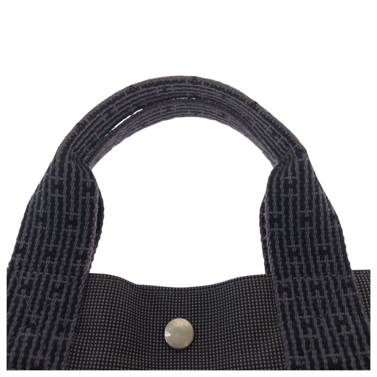 Hermes Her Line Gray Silver Polyamide Polyester Tote — view 5