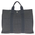 Hermes Her Line Gray Silver Polyamide Polyester Tote
