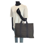 Hermes Her Line Gray Silver Polyamide Polyester Tote — view 7