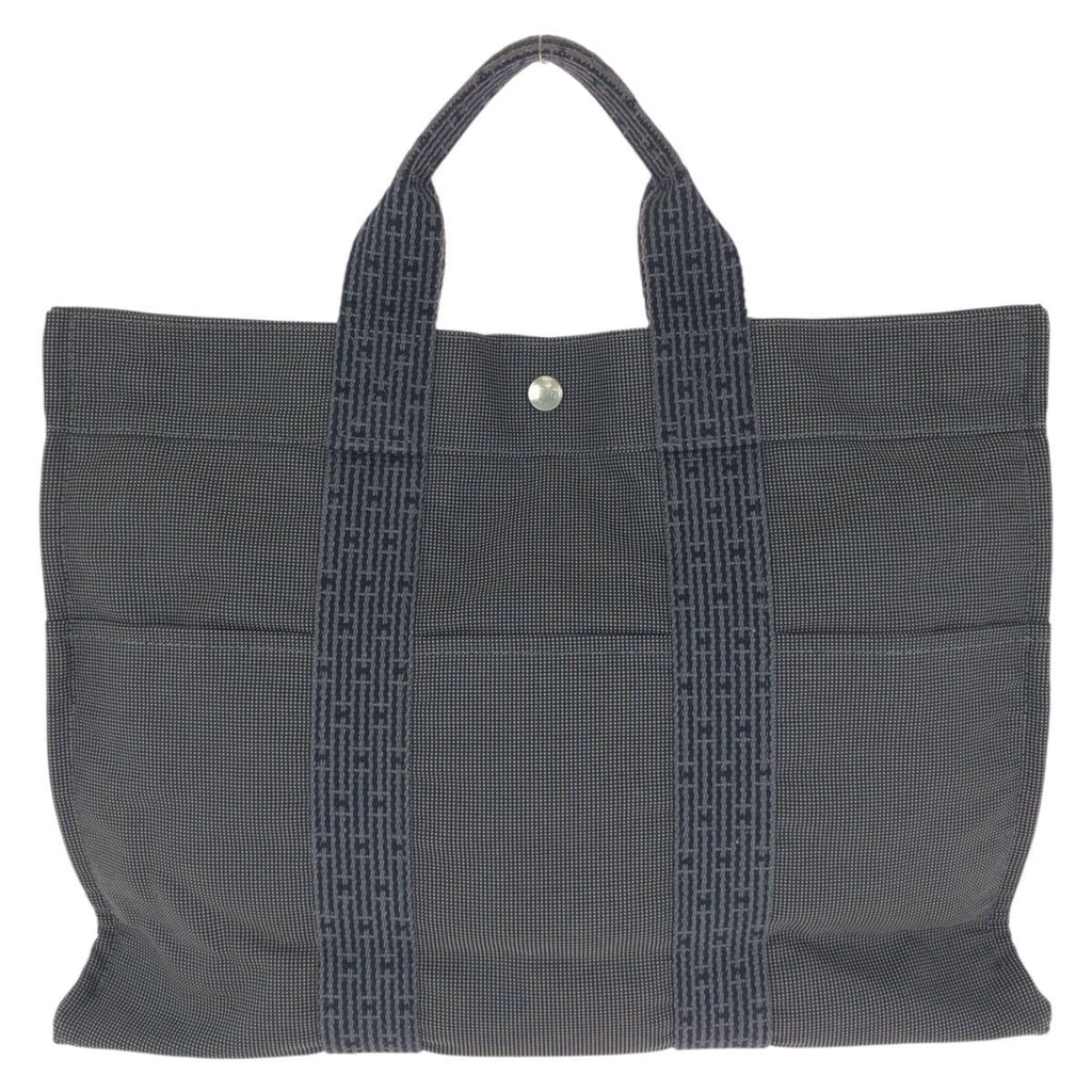 Hermes Her Line Gray Silver Polyamide Polyester Tote — view 2