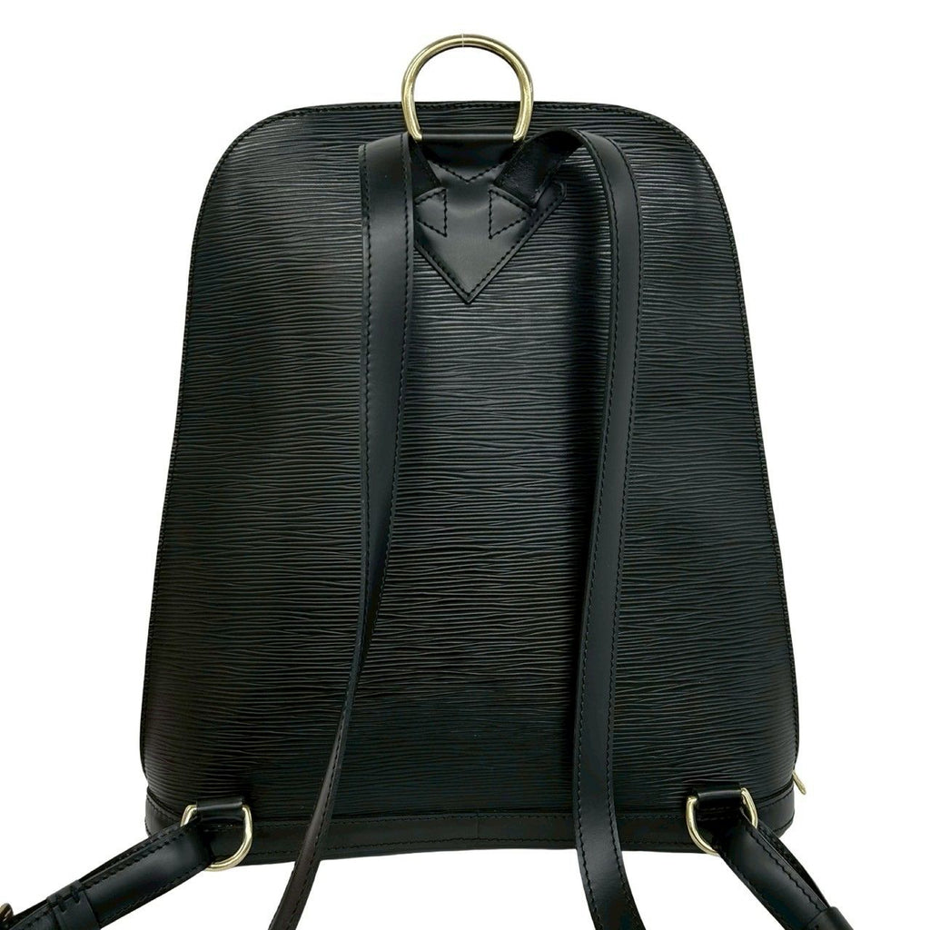 Louis Vuitton with Key Vintage Gobelin Epi Leather Backpack Noir — view 3