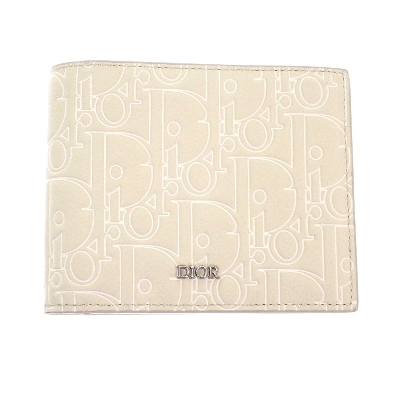 Dior Gravity Bifold Wallet Calf Beige