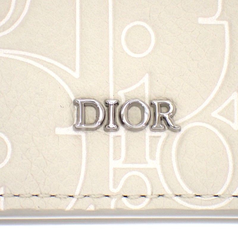 Dior Gravity Bifold Wallet Calf Beige — view 7