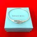 Tiffany & Co Vintage Double Loop Bangle 925 Sterling Silver Bracelet