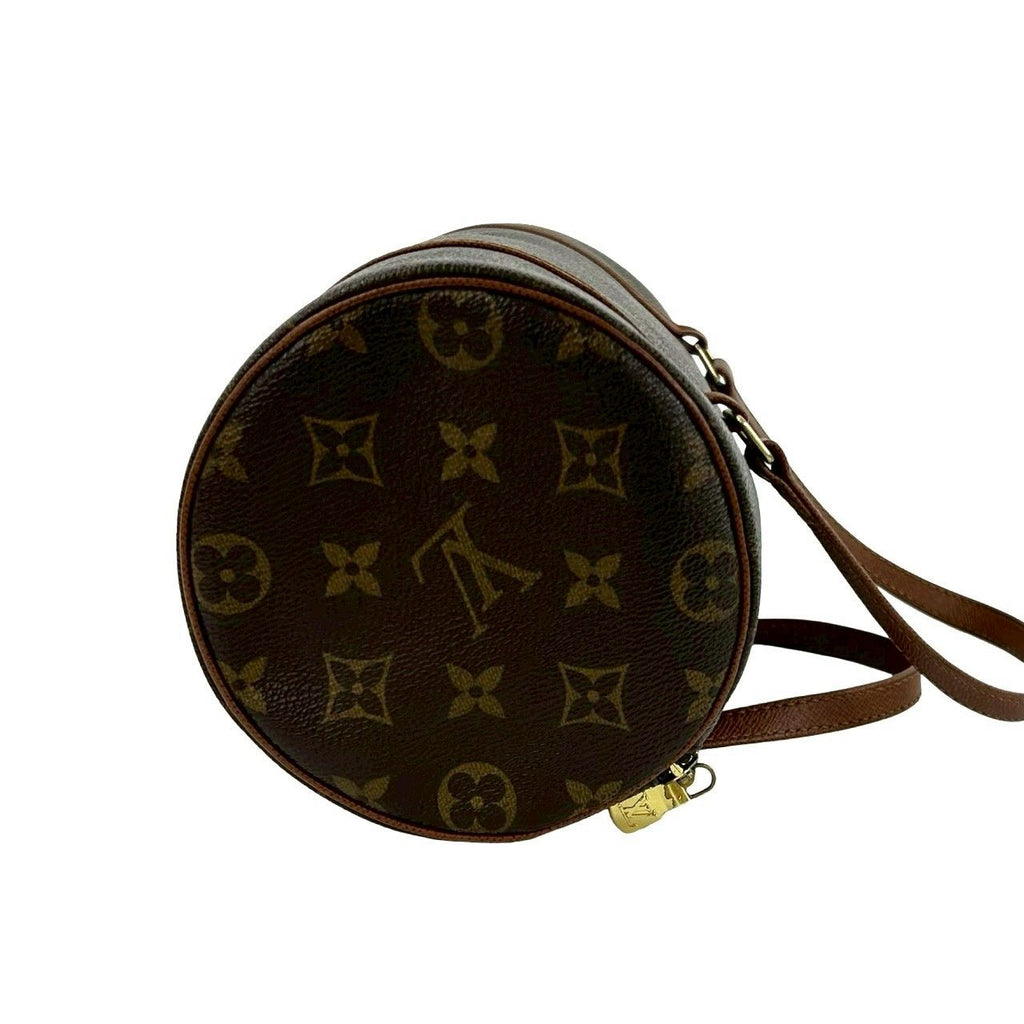 Louis Vuitton Vintage Papillon 25 Monogram Leather Mini Boston Bag Brown — view 6