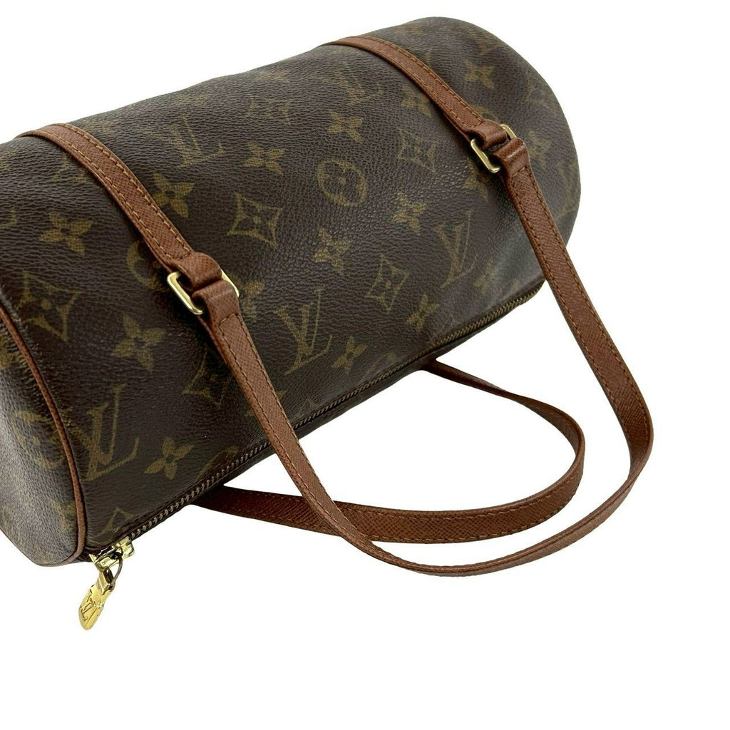 Louis Vuitton Vintage Papillon 25 Monogram Leather Mini Boston Bag Brown — view 4
