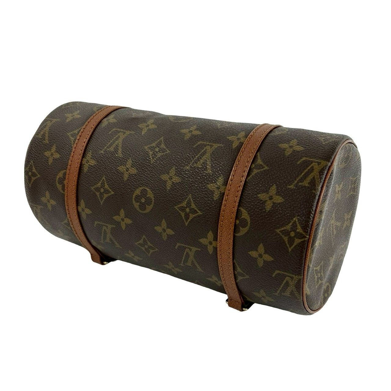 Louis Vuitton Vintage Papillon 25 Monogram Leather Mini Boston Bag Brown — view 8