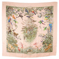 Hermes Carre 90 Equateur Red Directly Below the Road Silk Pink Scarf