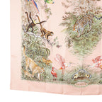 Hermes Carre 90 Equateur Red Directly Below the Road Silk Pink Scarf — view 4
