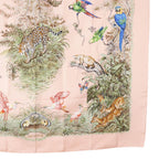 Hermes Carre 90 Equateur Red Directly Below the Road Silk Pink Scarf — view 5