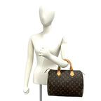 Louis Vuitton Vintage Speedy 30 Monogram Leather Mini Boston Bag Brown — view 2