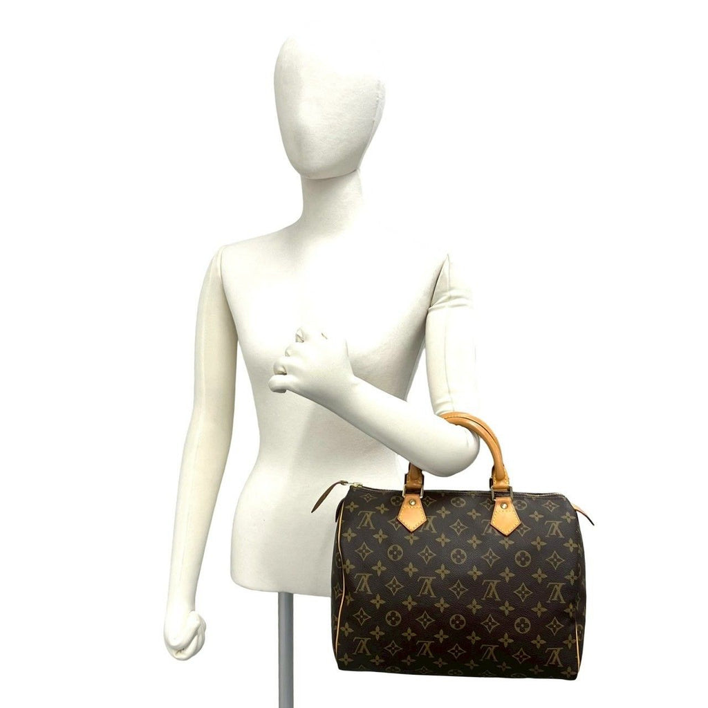 Louis Vuitton Vintage Speedy 30 Monogram Leather Mini Boston Bag Brown — view 2