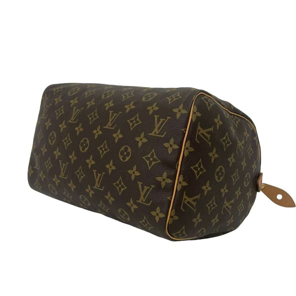Louis Vuitton Vintage Speedy 30 Monogram Leather Mini Boston Bag Brown — view 8