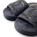 Chanel Cruise Line CC Logo Flat Sandals 39 Black — view 6