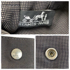 Hermes Her Line Gray Silver Polyamide Polyester Tote — view 3