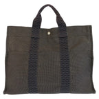 Hermes Her Line Gray Silver Polyamide Polyester Tote — view 2