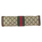 Gucci Vintage Sherry Line Beige Brown GG Supreme Canvas Clutch — view 9