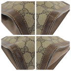 Gucci Vintage Sherry Line Beige Brown GG Supreme Canvas Clutch — view 3