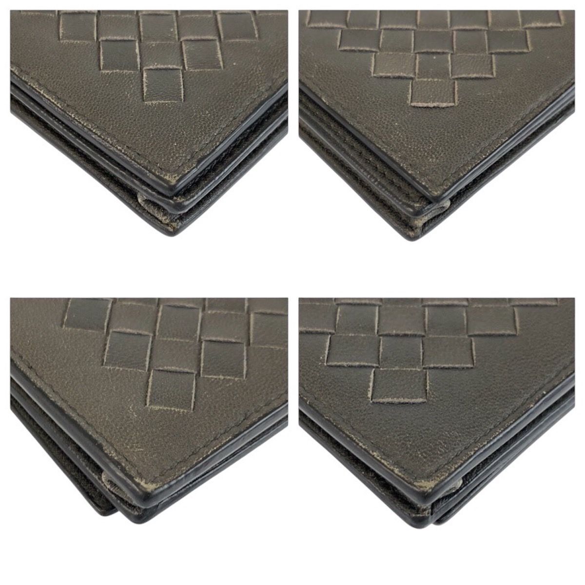 Bottega Veneta Intrecciato Gray Leather Wallet Billfold — view 7