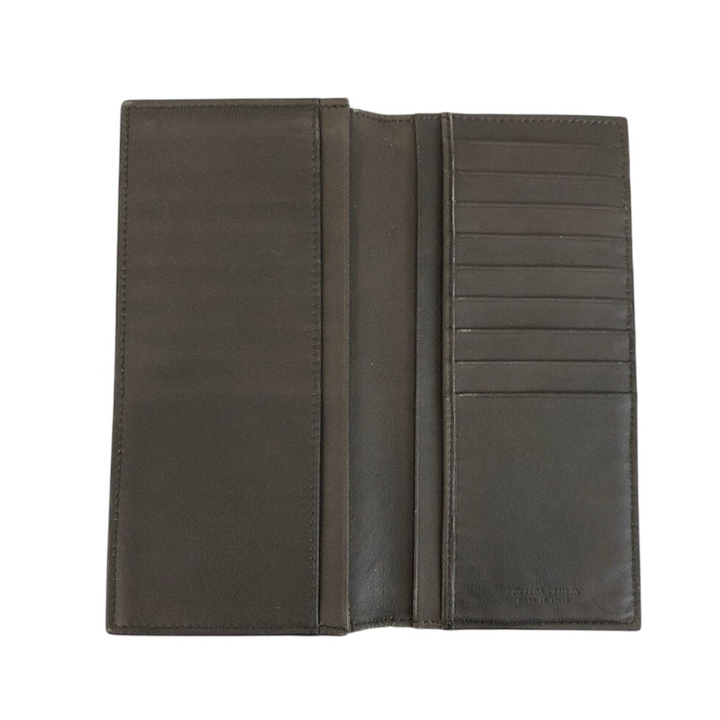 Bottega Veneta Intrecciato Gray Leather Wallet Billfold — view 4