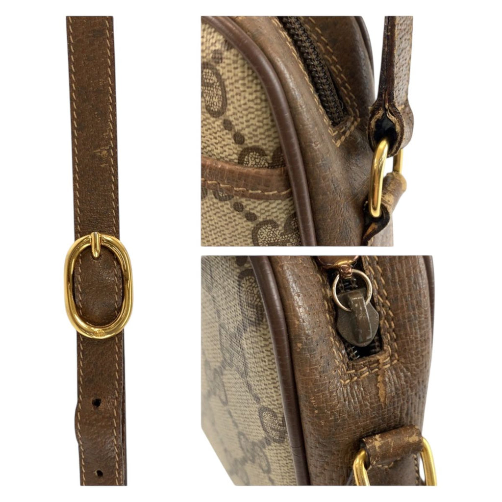 Gucci Vintage Sherry Line Beige GG Supreme Canvas 116 02 089 Shoulder — view 5