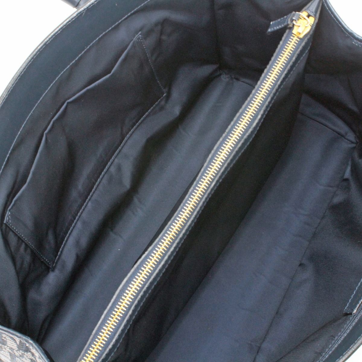 Dior Handbag Trotter Canvas Leather Vintage BO B Navy — view 8