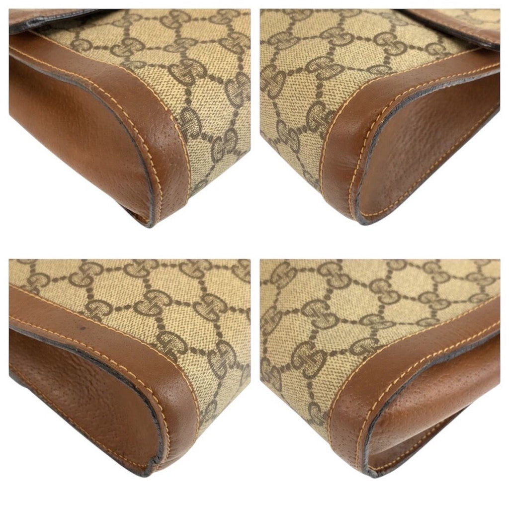 Gucci Vintage Sherry Line Beige GG Supreme Canvas 010 378 Clutch — view 4