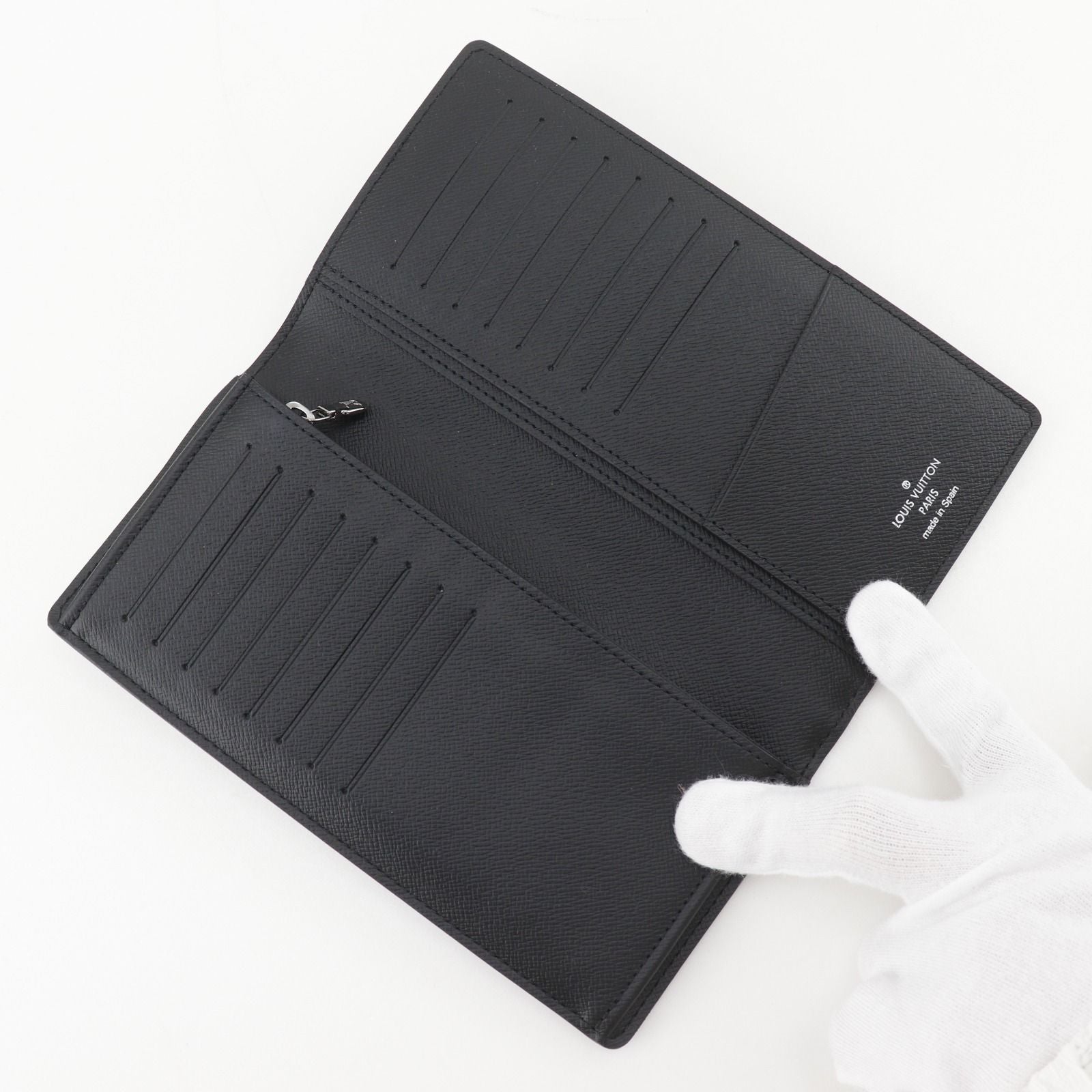 Louis Vuitton Portefeuille Brazza Monogram Eclipse Black Wallet — view 5