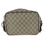 Gucci Beige Brown Silver GG Supreme Canvas Leather Shoulder — view 2