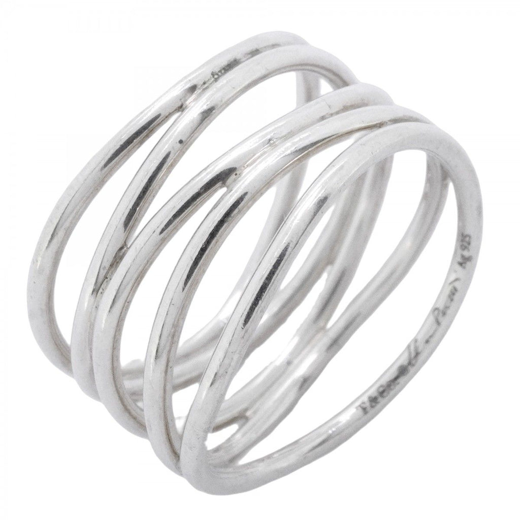 Tiffany & Co Ring Wave Row 925 Sterling Silver