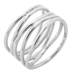 Tiffany & Co Ring Wave Row 925 Sterling Silver