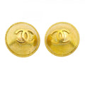 Chanel Earrings Vintage CC Logo Round