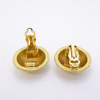 Chanel Earrings Vintage CC Logo Round — view 3