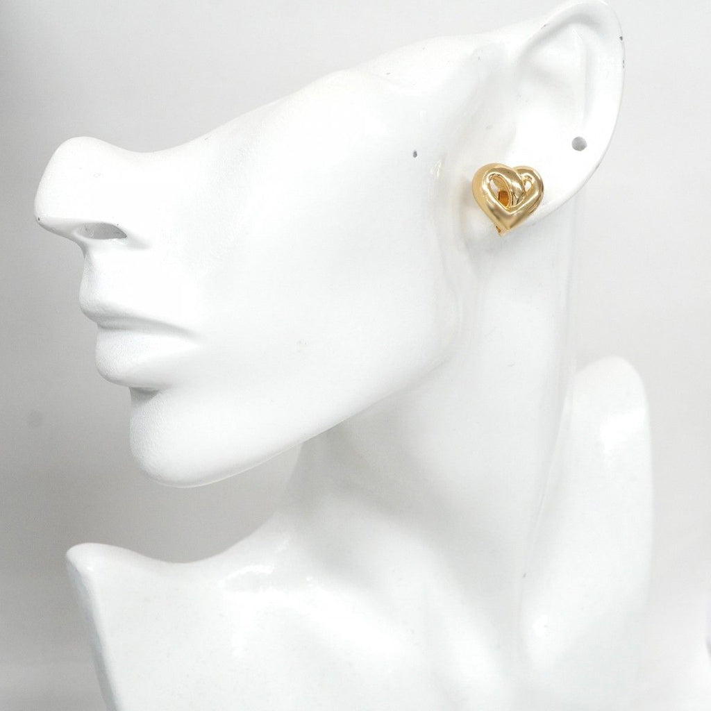 Dior Earrings Heart Motif Gold Plated — view 5