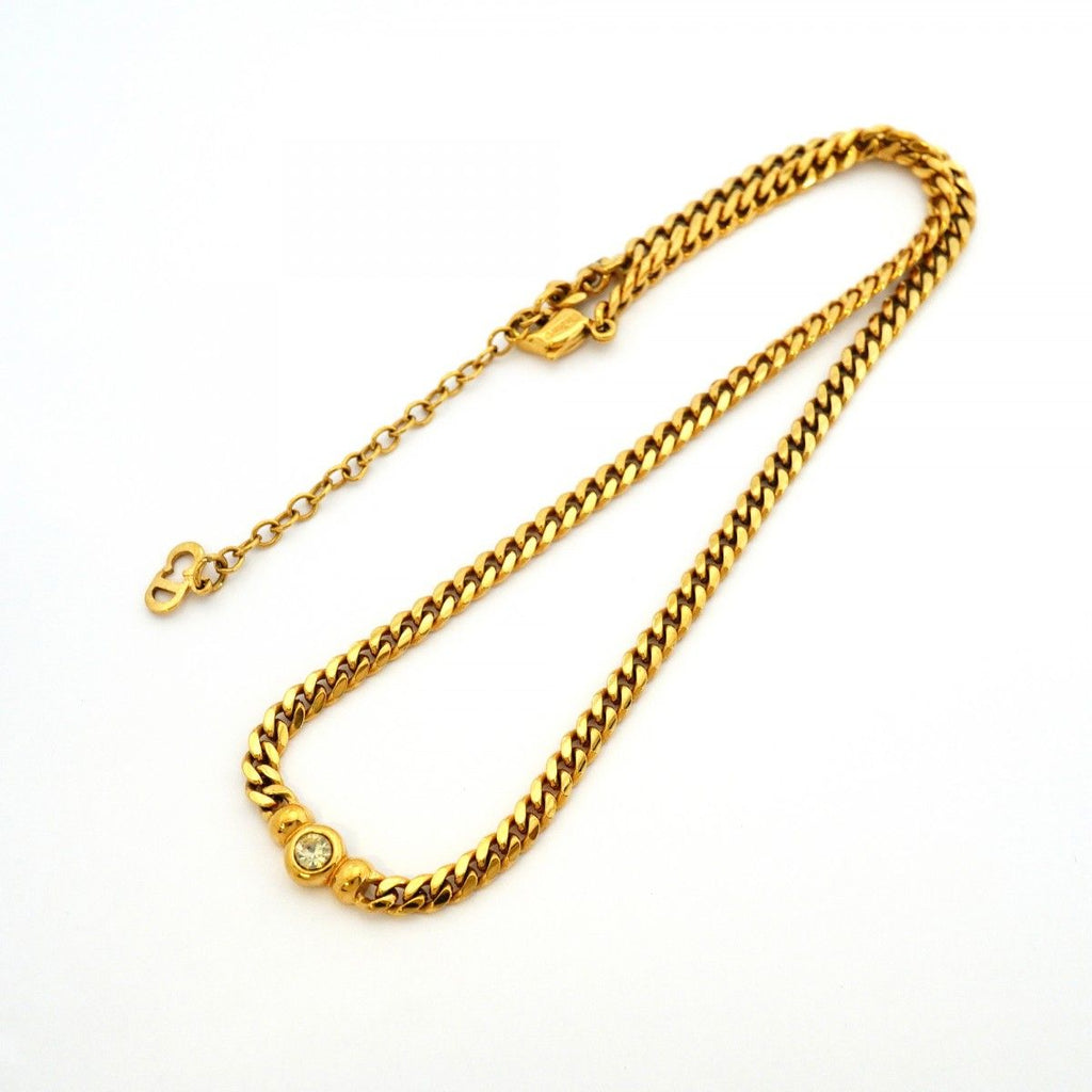 Dior Necklace Gold Plated Rhinestone — view 3