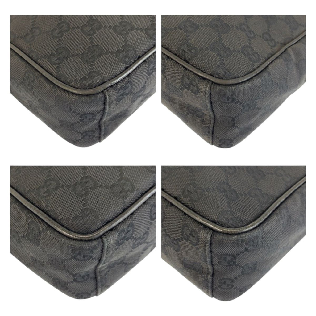 Gucci Black GG Canvas Shoulder Bag Pochette — view 4