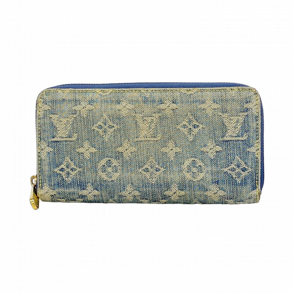 Louis Vuitton Wallet Monogram Denim Zippy Blue
