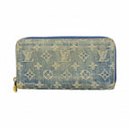 Louis Vuitton Wallet Monogram Denim Zippy Blue