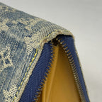 Louis Vuitton Wallet Monogram Denim Zippy Blue — view 6