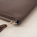 Hermes Wallet Azap Long Silk in Veau Ebene Silver — view 5
