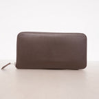 Hermes Wallet Azap Long Silk in Veau Ebene Silver — view 8