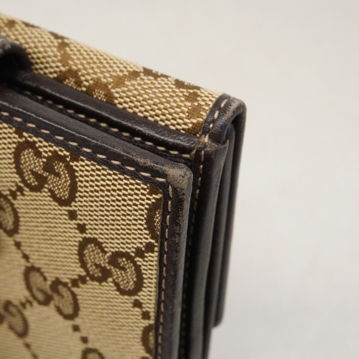 Gucci Wallet GG Canvas Beige Gold — view 7