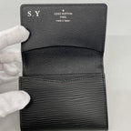 Louis Vuitton Business Card Holder Epi Envelop Noir — view 3
